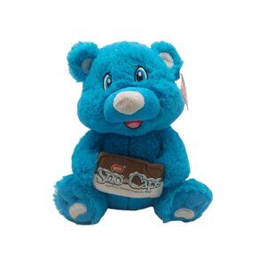 Nestle Chocolate Sno-Caps Blue Teddy Bear Doll 10" Plush Stuffed Has Tags